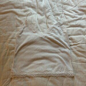 Garage Skinny Strap Lace Tank Top